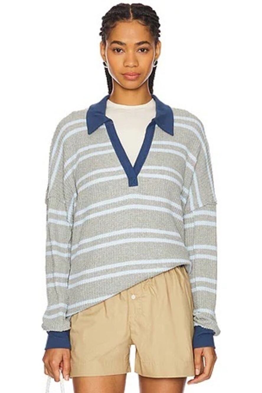Free people Travis polo top xs